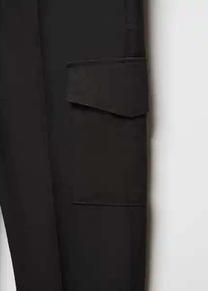 Pantalón Vigil Bolsillos Negro Talla 40 Hombre Mango