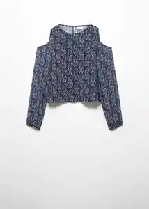 Blusa Millier Navy Talla 22 Teen Niñas Mango