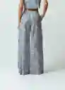 Pantalón Picci Mujer Azul Cetaceo Estampado Talla L Naf Naf
