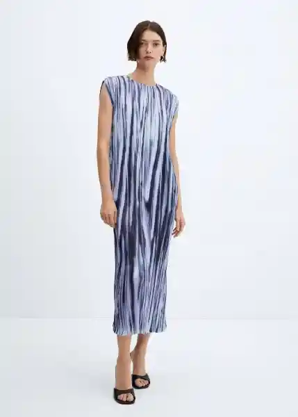 Vestido Zane-W Azul Talla S Mujer Mango