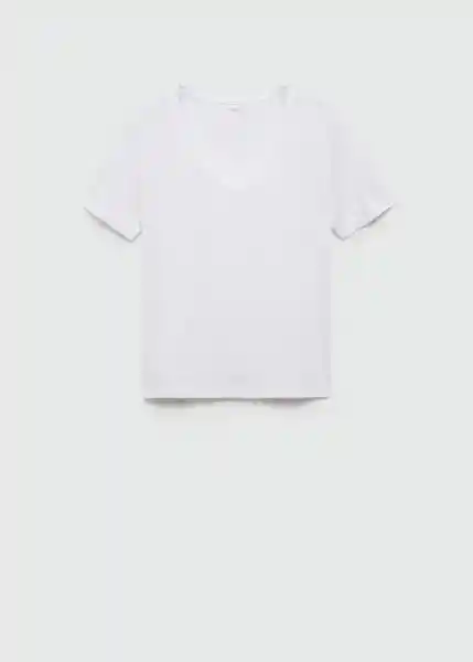 Camiseta Chalapi Blanco Talla S Mujer Mango