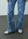Jean Annie Mujer Azul Indigo Claro Talla 8 Naf Naf