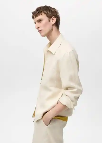 Chaqueta Scott Marfil Talla S Hombre Mango