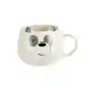 Miniso Mug de Cerámica Panda Mediano Blanco-Negro 390 mL