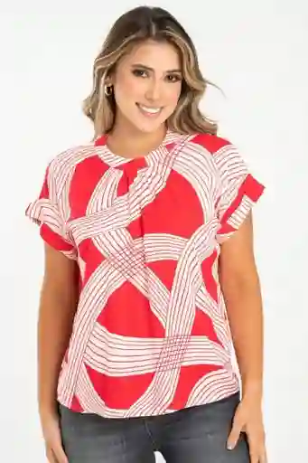 Blusa Lhotta Color Rojo Puro Talla L Ragged