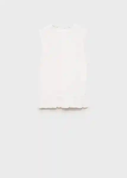Top Val Offwhite Talla 10 Niñas Mango