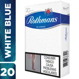 Cigarrillo Cartón De Rothmans Blanco 20