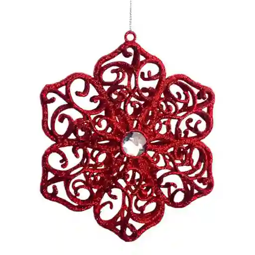 Copo de Nieve Decorativo Rojo 1300701012 Finlandek