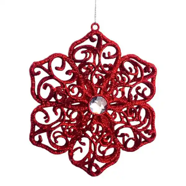 Copo de Nieve Decorativo Rojo 1300701012 Finlandek