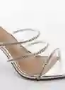 Sandalias Gardenia Plata Talla 39 Mujer Mango