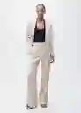 Blazer Americana Lou Nude Talla XS Mujer Mango