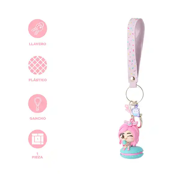 Llavero 3D Macaron Mis Pastelitos Miniso