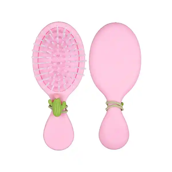 Cepillo Mini Con Accesorio Para Cabello Rosa Miniso