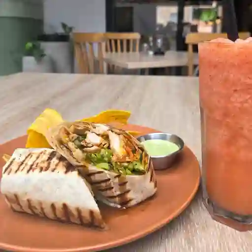 Wrap de pollo teriyaki