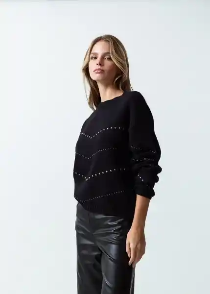 Tejido 481G088 Negro Puro Ultraoscuro Talla S Mujer 481G088 Naf Naf