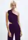 Enterizo Mono Melie Morado Talla M Mujer Mango