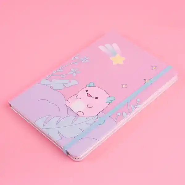 Libreta de Tapa Dura 80 Hojas Serie Axolotl Story Miniso