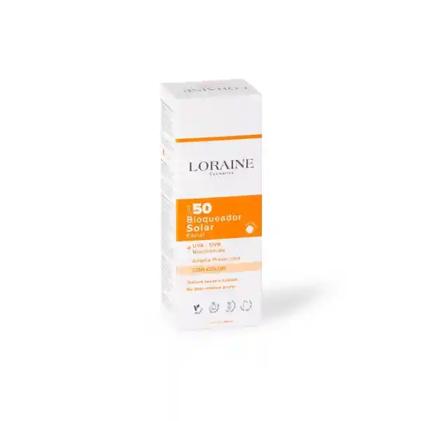 Loraine Cosmetics Bloqueador Solar Facial Spf 50 + Uva Uvb Color
