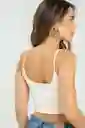 Crop Top Tiras Malibu Color Marfil Talla XS Ragged