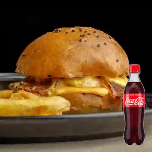 Combo American Cheese Burger +Cocacola Orig 400ml