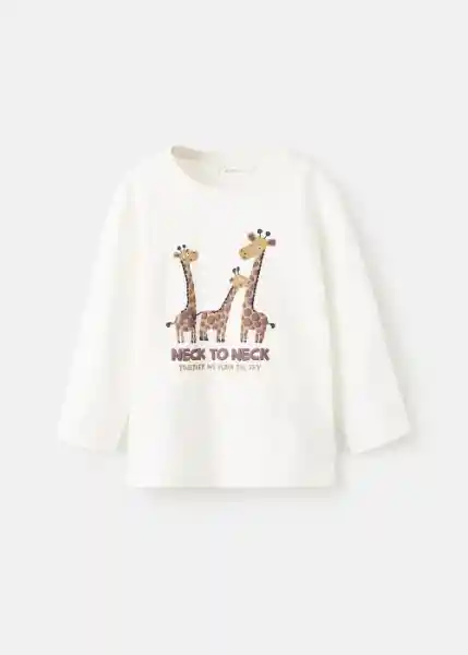 Camiseta Jirafam Offwhite Talla 70 Niños Mango