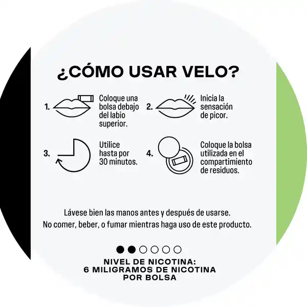 Velo Bolsa de Nicotina Mango Tropical 6 mg