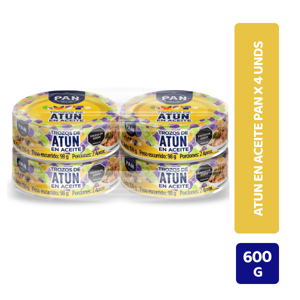 Pan Pack Atún en Aceite 4 x 150 g
