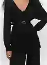 Jersey Lombia Negro Talla M Mujer Mango