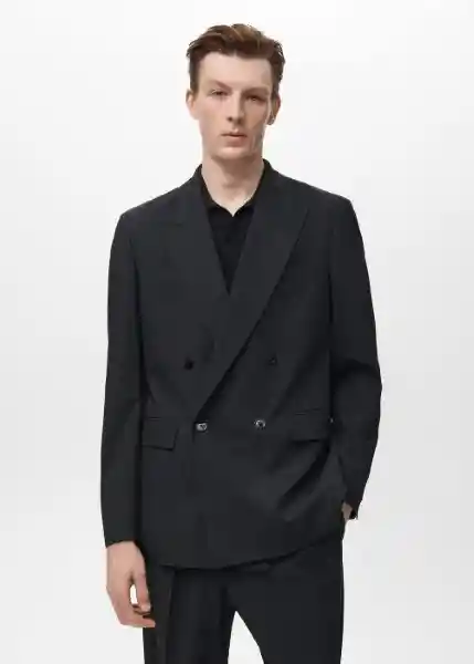 Blazer Americana Boston Negro Talla 50 Hombre Mango
