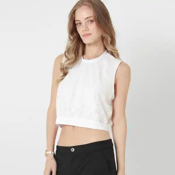 Camiseta Cuello Redondo Manga Sisa Blanco Talla M 692199