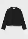 Camiseta Should Negro Talla 08 Niñas Mango