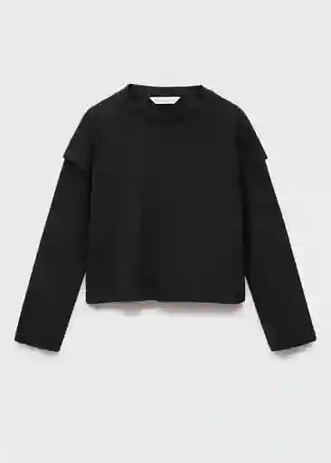 Camiseta Should Negro Talla 08 Niñas Mango