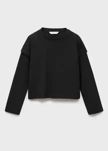 Camiseta Should Negro Talla 08 Niñas Mango