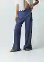 Pantalón Eva Mujer Azul Cetaceo Talla 10 Naf Naf
