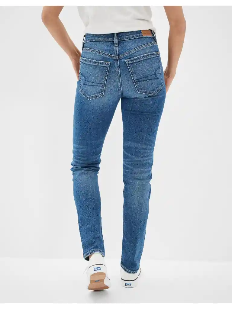 Jean 90s Azul Talla 4 Regular Mujer American Eagle