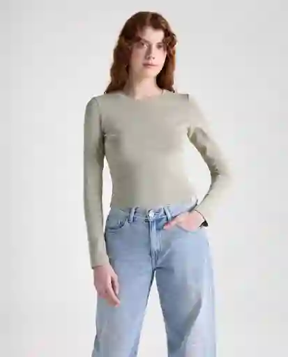 Camiseta Mujer Caqui Talla XS 609G016_CAQ150513 Americanino