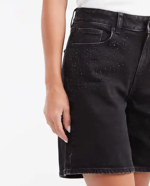 Short Femenino Negro Noche Ultraoscuro Talla 12 Chevignon