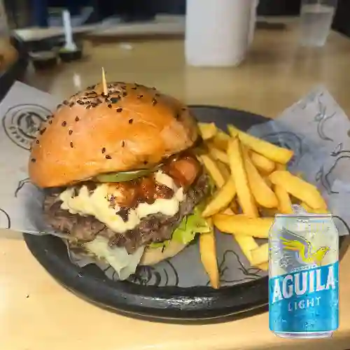 Combo Hamburguesa Bondiola + Aguila Light Lta 330ml