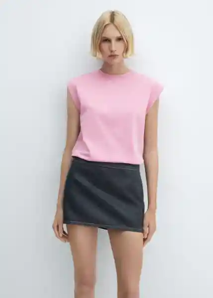 Camiseta Viri Rosa Talla S Mujer Mango