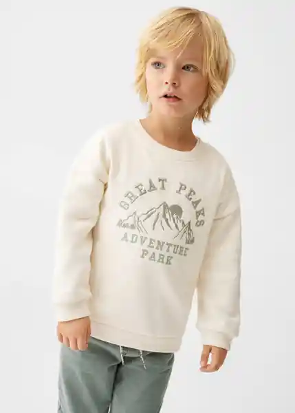 Sudadera Peaks Crudo Talla 67 Niños Mango