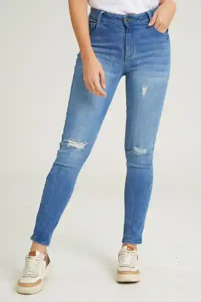 Jean New Kravitz Color Azul Medio Talla 12 Ragged