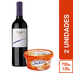 Combo Vino Lazo + Crema de Cheddar