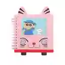 Libreta Argollada Bus Serie Crayon Shinchan Azul Miniso