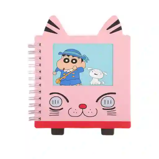 Libreta Argollada Bus Serie Crayon Shinchan Azul Miniso