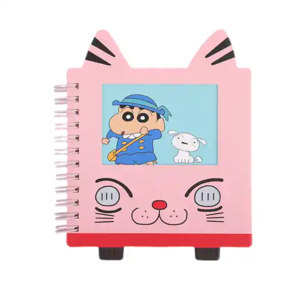 Libreta Argollada Bus Serie Crayon Shinchan Azul Miniso