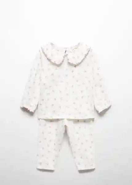 Pijama Camila Off White Talla 70 Niña Mango