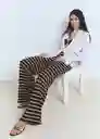 Pantalón Nati Marrón Talla L Mujer Mango