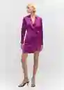 Vestido Pesto Morado Talla XL Mujer Mango