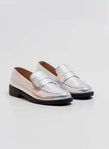 Arkitect Informal Para Mujer Mocasin Plano 39 Plata