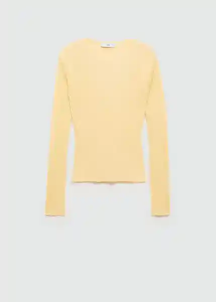 Jersey Isotopo Amarillo Pastel Talla S Mujer Mango